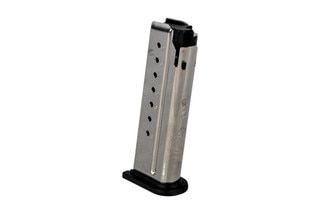 The Springfield XDE Magazine holds 8 rounds of 9mm ammunition